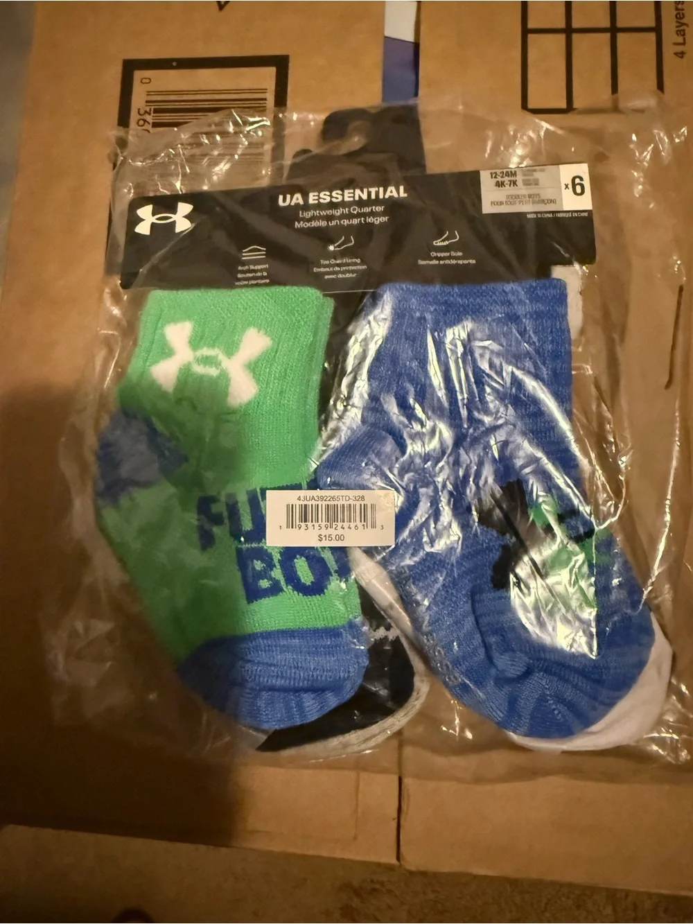 Infant underarmour socks 12/24m